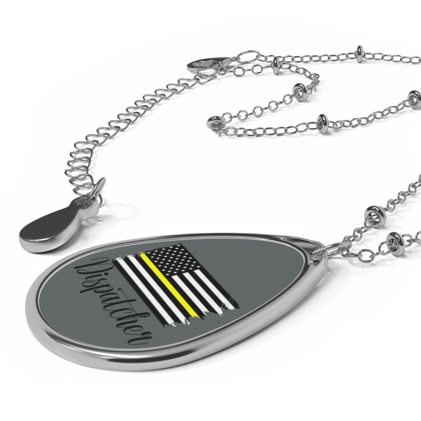 Dispatcher Oval Necklace Grey