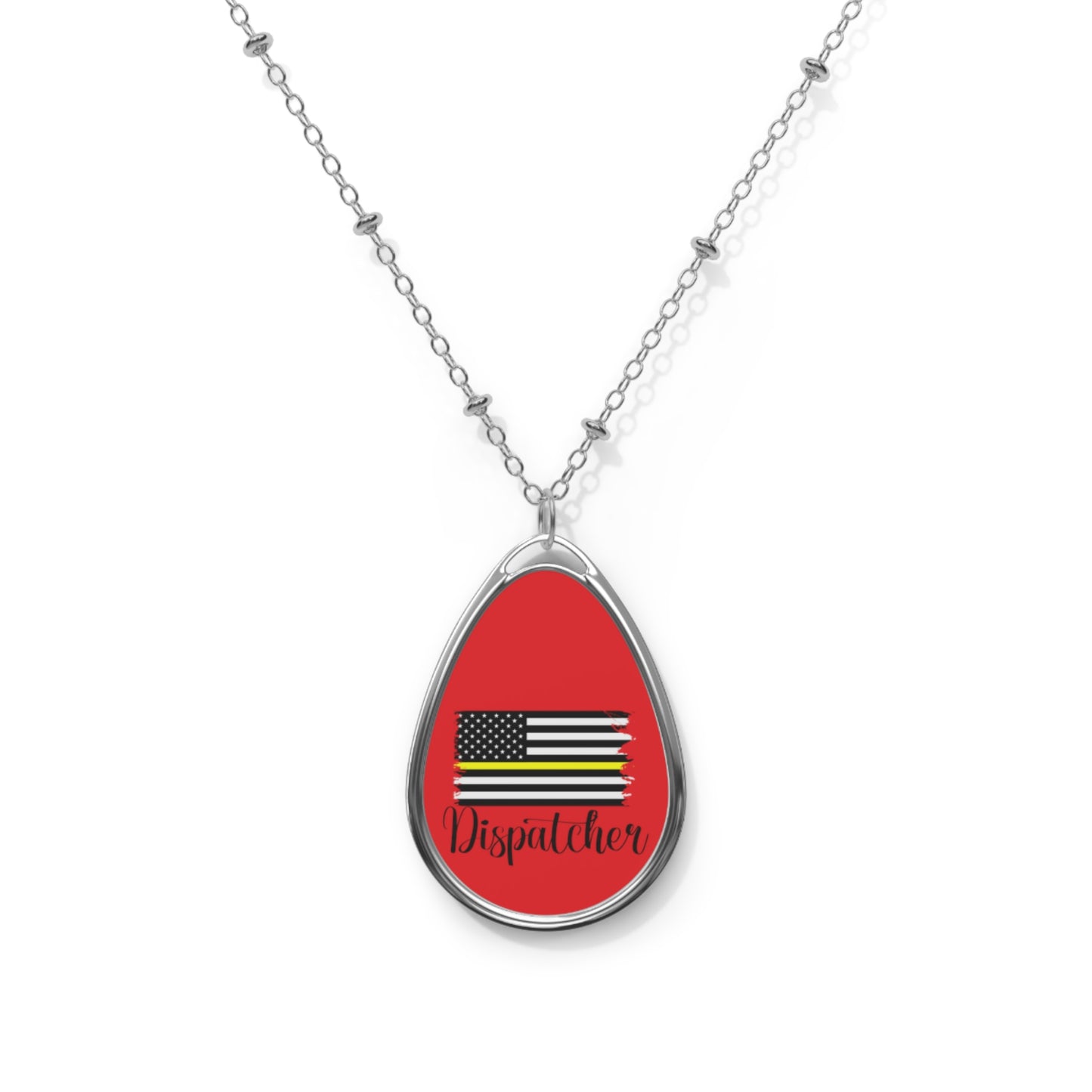 Dispatcher Oval Necklace Red