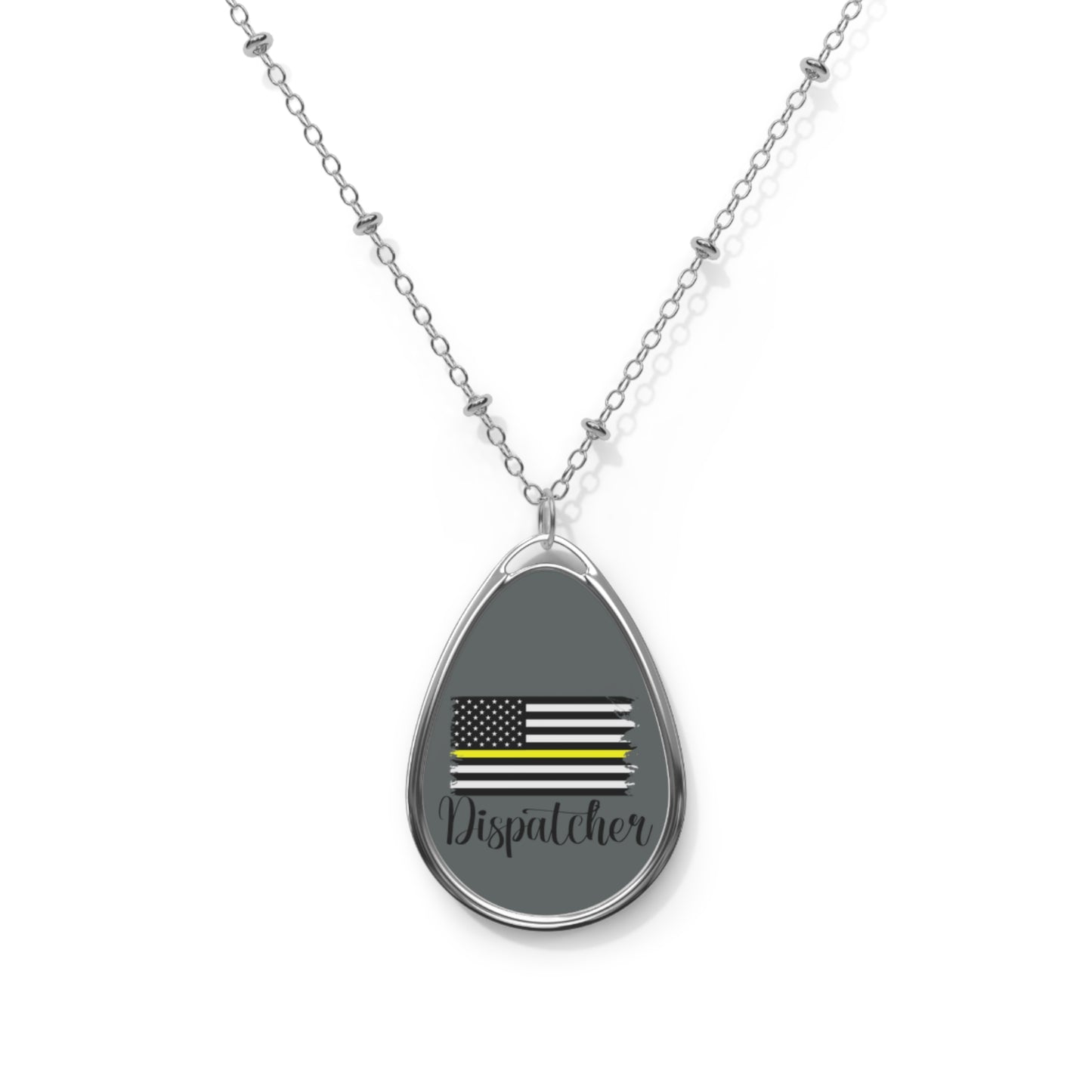 Dispatcher Oval Necklace Grey