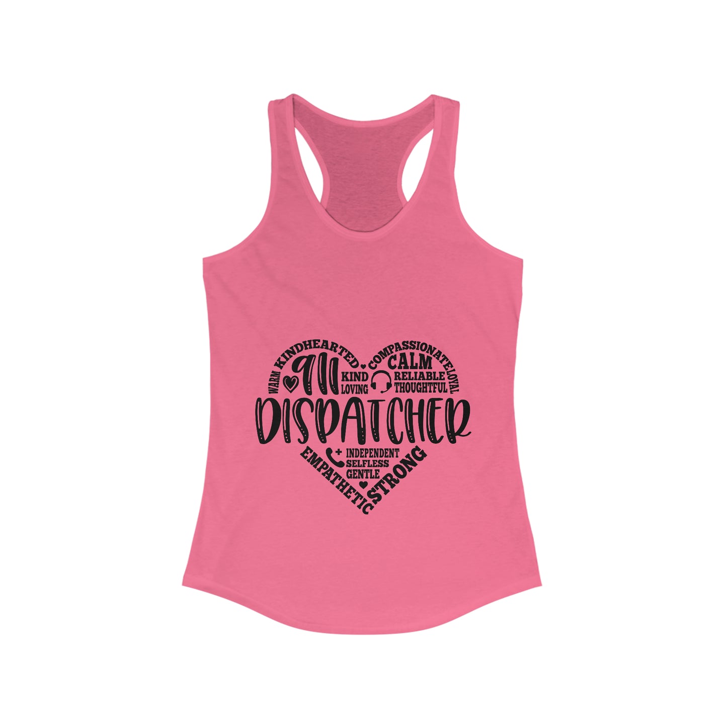 Dispatcher Love Women's Ideal Racerback Tank