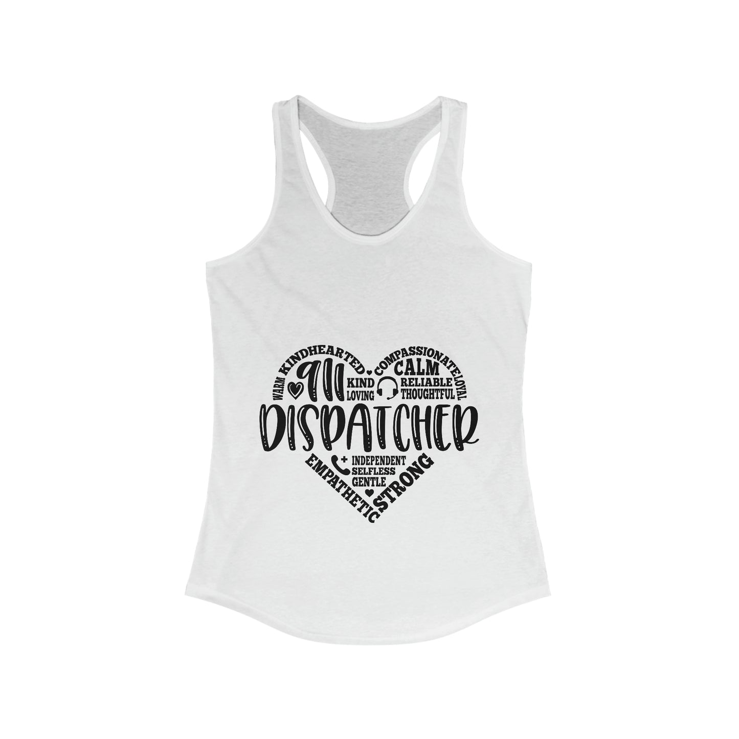 Dispatcher Love Women's Ideal Racerback Tank